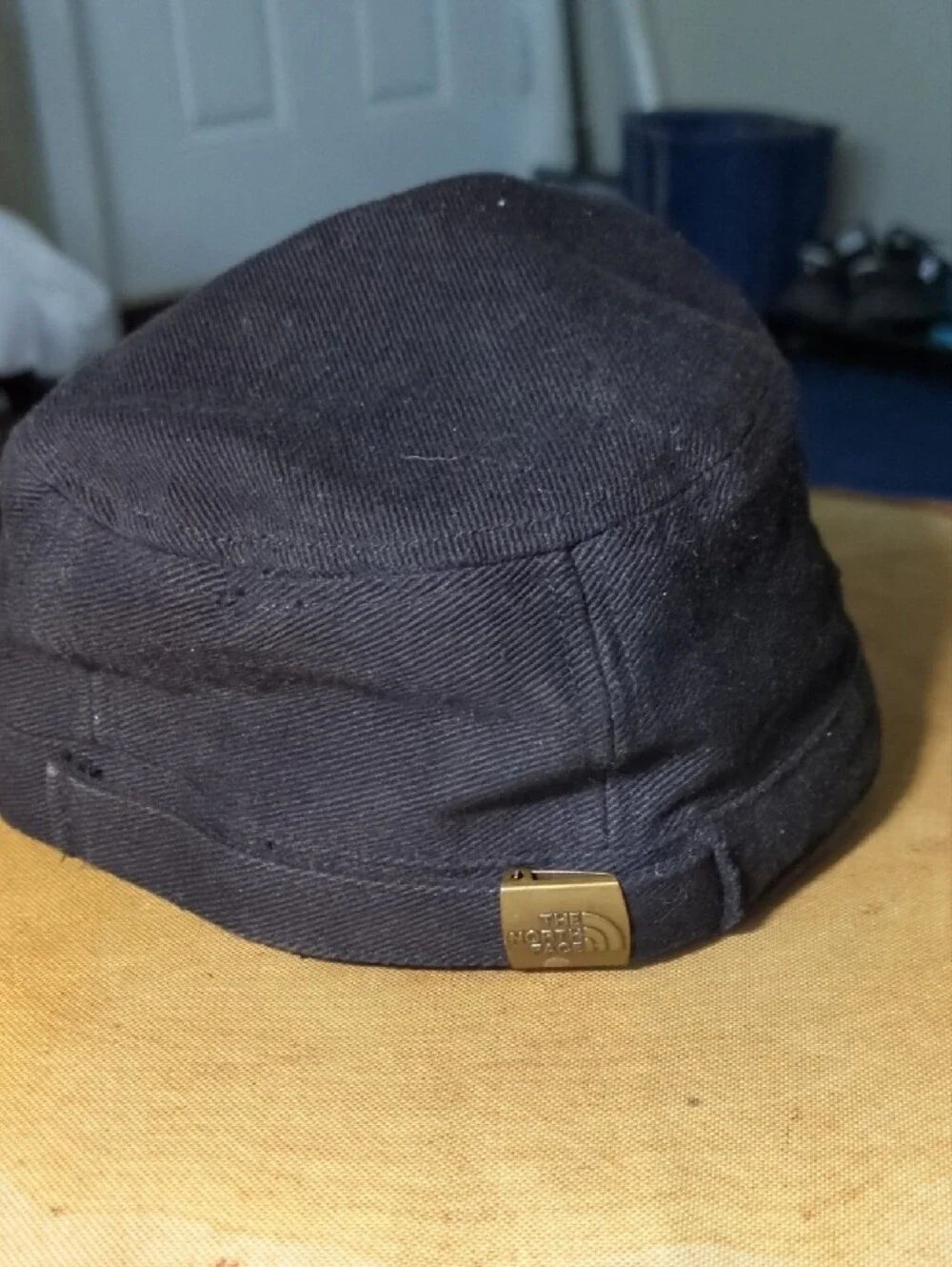 The North Face Kids Black Cap with Red Logo Patch